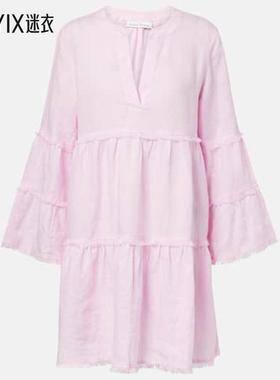 Heidi Klein 女款Baie de Cassis 层叠亚麻土耳其式长衫 迷衣时尚