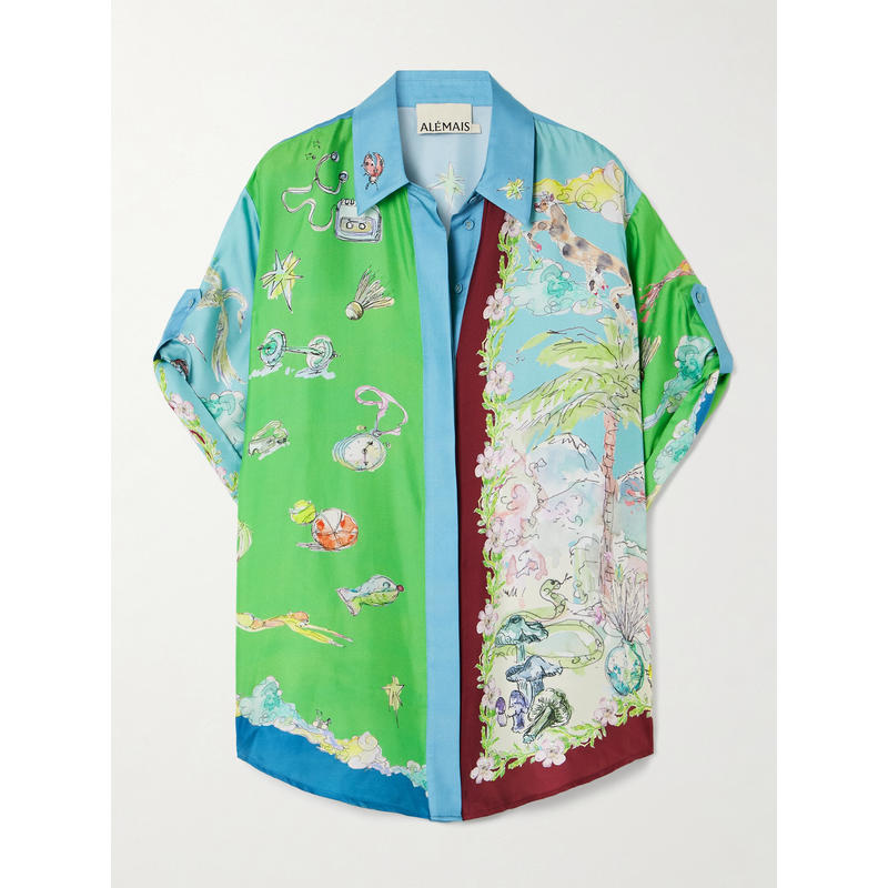 Alémais 女士 衬衫 + Anouk Colantoni Daria 印花斜纹丝绸衬衫