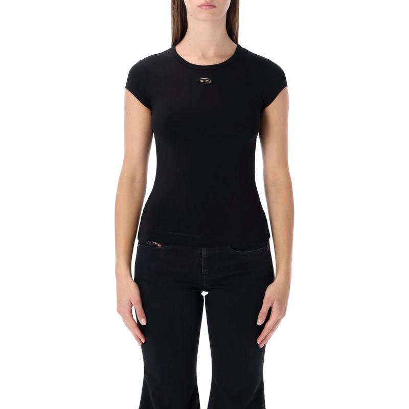 Diesel 女士 SS26 T恤 T-ANGIE-OD 黑色棉质T恤