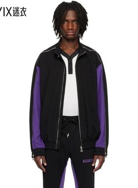 KUSIKOHC 男款黑色 & 紫色 Full Zip Fleece 运动夹克 迷衣时尚