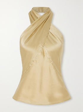 L'agence 女士背心 Letitia 真丝缎挂脖上衣
