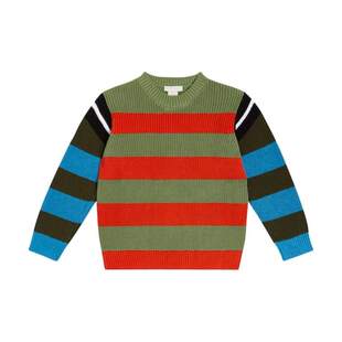 Stella Mccartney 斯特拉·麦卡特尼 男童 毛衣 条纹棉质羊毛童装