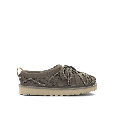 UGG Australia 女士 SS26 凉鞋 灰色绒面革橡胶乐福鞋