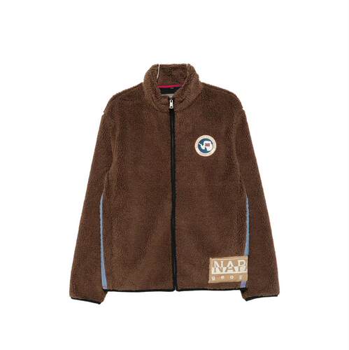 Napapijri 男士 FW26 夹克 FLEECE-TEXTURE Logo拼布
