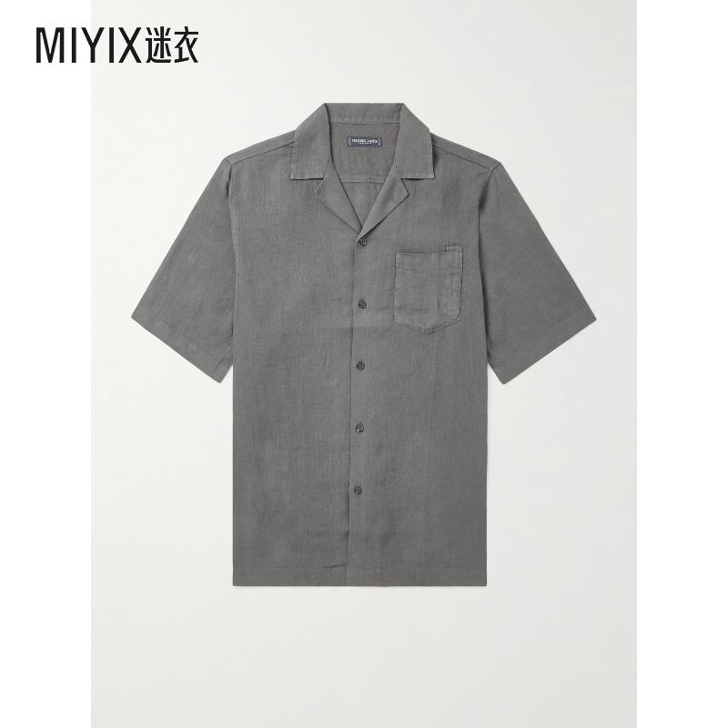 Frescobol Carioca 男款Angelo Camp-Collar 亚麻衬衫 迷衣时尚