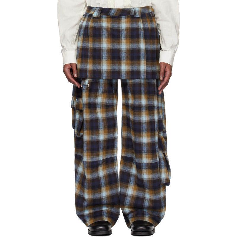 Collina Strada 男士 长裤 海军蓝 Lawn 工装裤