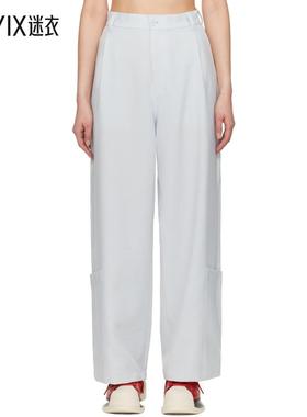 Y-3山本耀司 女士灰色 Sport Uniform Wide-Leg 长裤 迷衣时尚