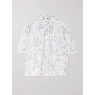 女士 秋冬新品 衬衫 Alix 荷叶边印花棉纱衬衫 Bohemia Winn