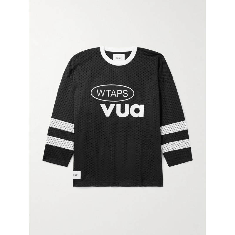 WTAPS 男士 SS26 衬衫 Netminder Logo-Appliquéd 刺绣网纱T恤
