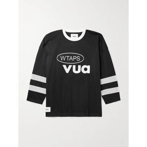 WTAPS 男士 SS26 衬衫 Netminder Logo-Appliquéd 刺绣网纱T恤