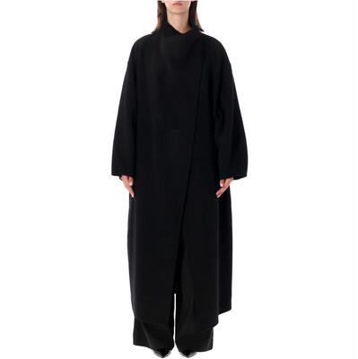 The Frankie Shop 女士 FW26 大衣 LEROY 黑色羊毛