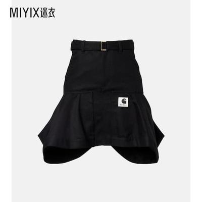 Sacai 女款x Carhartt 棉质帆布迷你半身裙 迷衣时尚