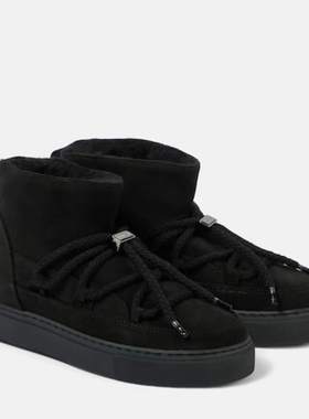 INUIKII 女士 雪地靴 经典款低帮绒面革雪地靴