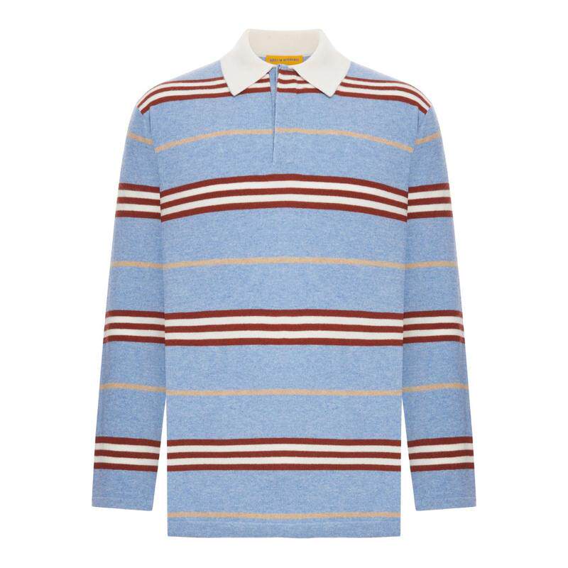 Guest In Residence 女士 FW25 POLO衫 住客條紋橄欖球針織衫