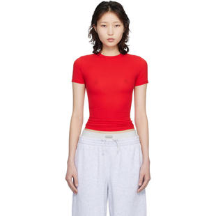 SKIMS 女士 T恤 红色 Fits Everybody