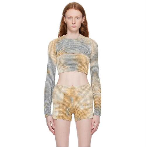 Off-White 女士 T恤 驼色  海军蓝 Double 长袖