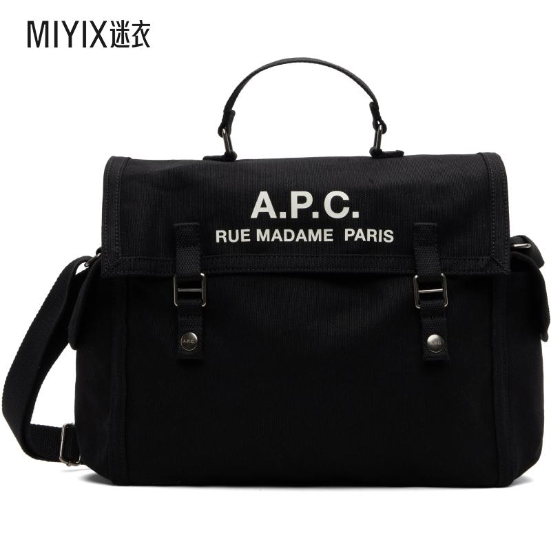 A.P.C. 男款黑色 Recuperation 斜挎包 迷衣时尚