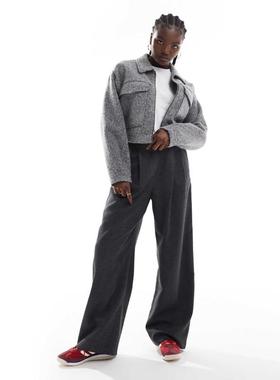 Jjxx By Jack  Jones 女士 夹克 JJXX 带领短夹克(灰色)