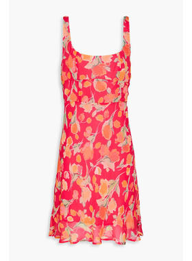 RIXO 女士 短款连衣裙 Ronan 印花双绉迷你连衣裙