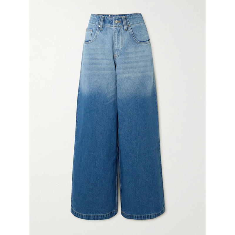 DION LEE 女士牛仔长裤 低腰阔腿牛仔裤