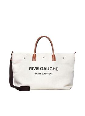 Saint Laurent 男士 SS26 托特包 RIVE GAUCHE 大号印花单肩包