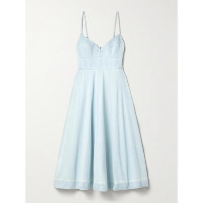 Zimmermann 女士 中长连衣裙 Acacia 拼接牛仔中长连衣裙