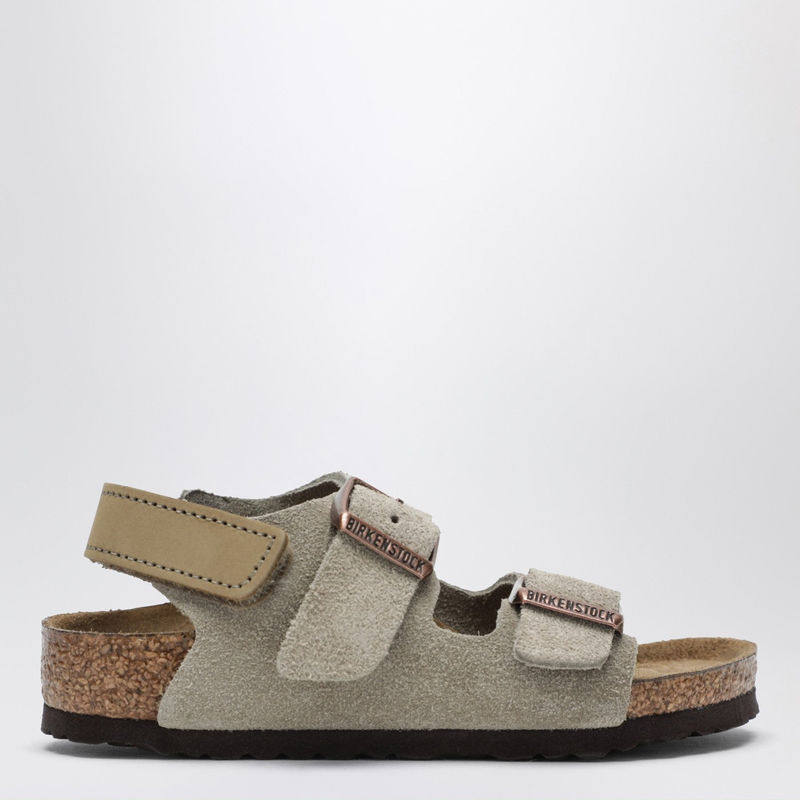 Birkenstock 勃肯 中性（儿童） 凉鞋 MILANO 灰褐色绒面革童鞋