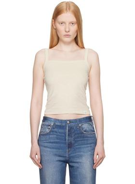 Rag&Bone 女士 背心 灰白色 The Slub Square Neck 吊带背心