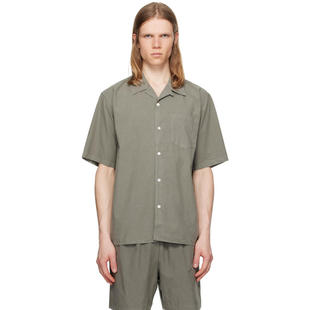 Norse Projects 男士 衬衫 灰色 Carsten Cotton Tencel 衬衫