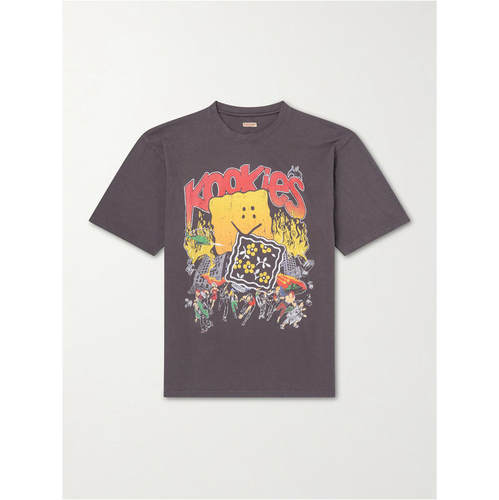 kapital 男士 FW26 T恤 Buster Peckish Bowy 印花棉针织