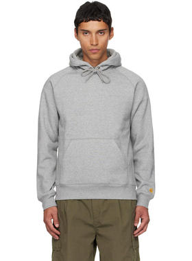 Carhartt WIP卡哈特 男士 卫衣 灰色 Chase 连帽衫
