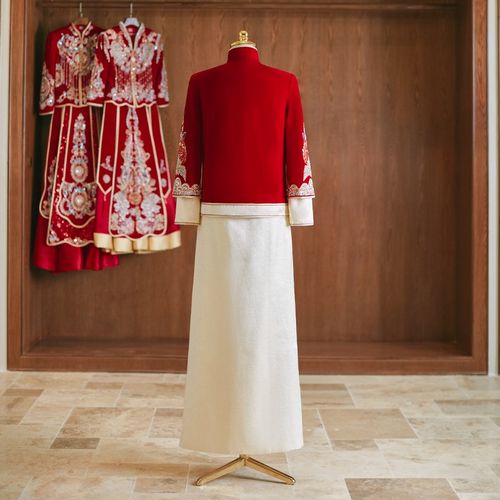 秀禾服男士新郎2024新款中式接亲婚服复古唐装敬酒服龙凤褂秀和服