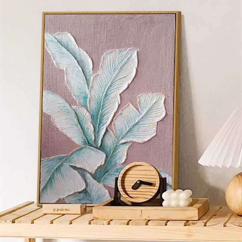 牡丹花卉立体diy肌理画材料包手工材料包非数字油画石英砂装饰画图片