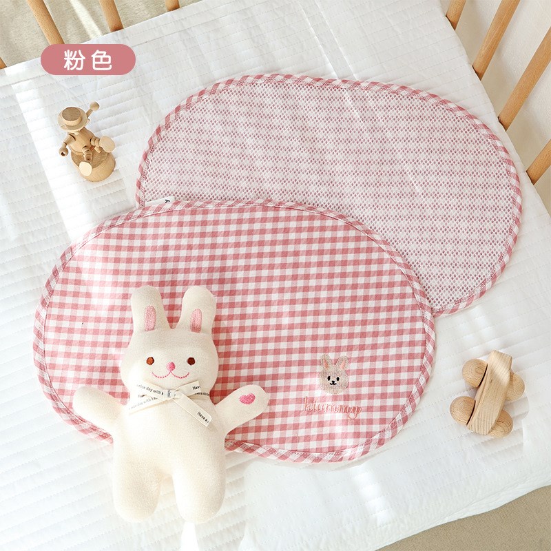 婴儿云片枕0-6个月竹纤维宝宝枕头透气防吐奶夏季平枕巾小垫巾a类
