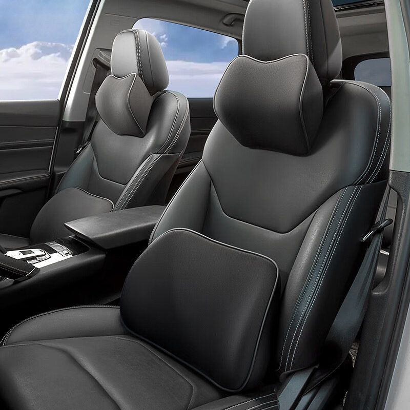 新款汽车座位头枕高级感护颈枕夏季凉感车用枕头舒适车载腰靠套装