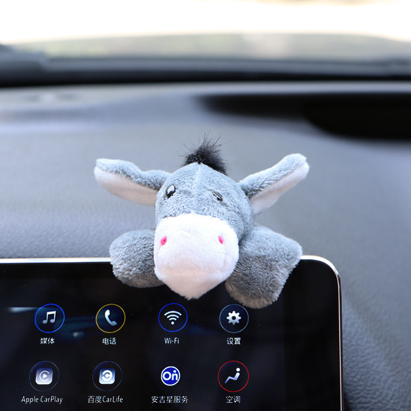 汽车趴屏幕公仔玩偶创意后视镜装饰品车内卡通中控台显示屏摆件男