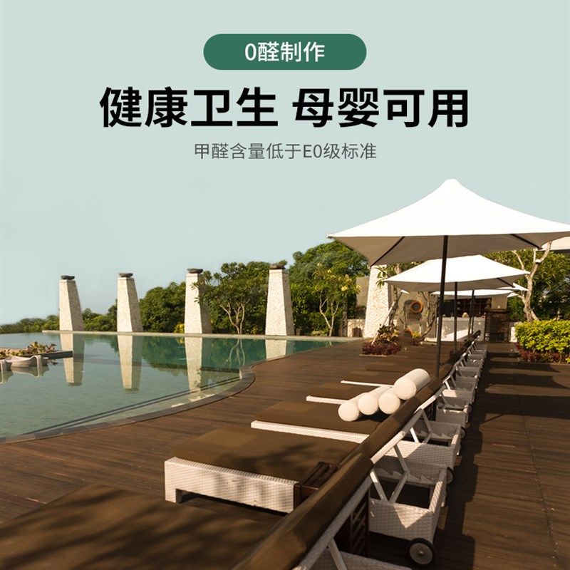 塑木地板户外别墅庭院花园阳台二代共挤木塑室外露台拼接防腐地板