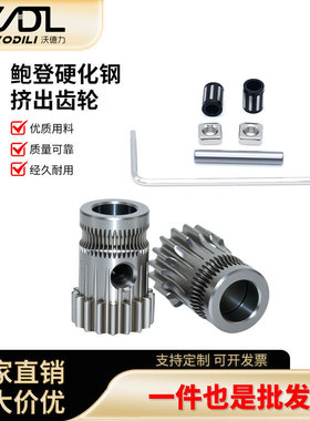 3D打印机配件 BMG双轮挤出机齿轮1.75mm耗材送料挤出轮17齿带顶丝