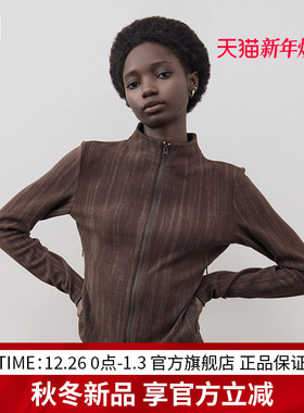 EDGII 2025AW新品肌理花纱打底衫长袖拉链休闲外套卫衣百搭上衣