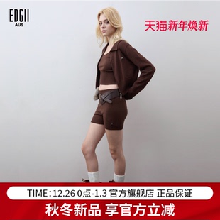 2025AW新品 外套短裤 时尚 女短针织开衫 三件套 休闲针织套装 EDGII