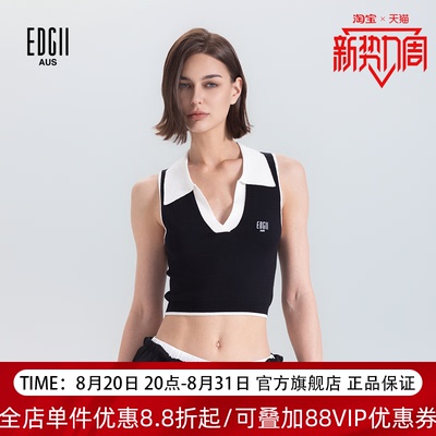 EDGII针织无袖网球运动polo衫