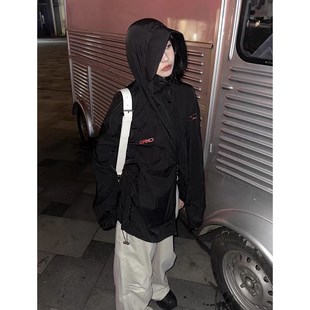 机能户外轻薄凉感冰丝防晒衣夹克男女夏季 休闲宽松运动连帽皮肤衣