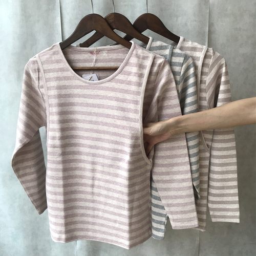 彩棉孕妇秋衣春秋冬季喂奶哺乳上衣月子舒绒棉纯棉加厚保暖全棉