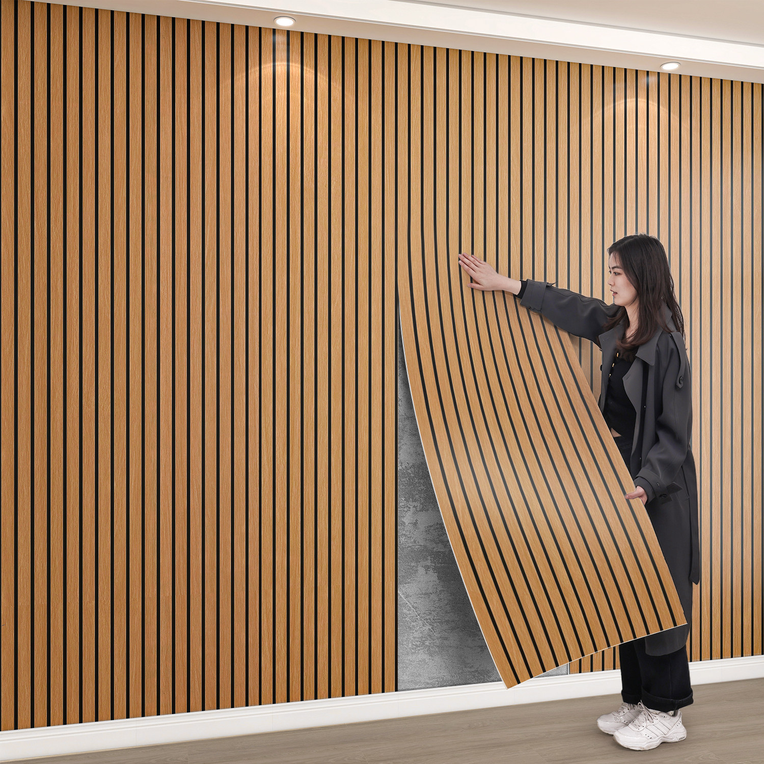 格栅板墙贴自粘防水防潮3d立体客厅电视背景墙面装饰墙板墙壁贴纸,家居饰品,软装墙贴,淘宝优惠券,粉丝福利购,淘宝优惠卷