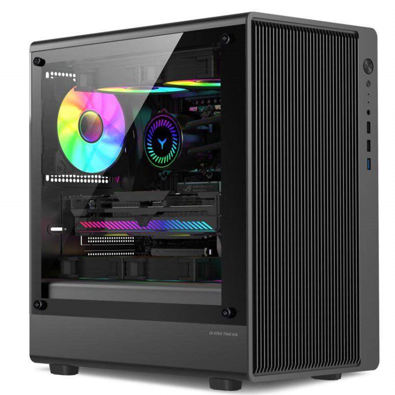 国际象棋星天下代客6侧透明分体式中小主板底置电源游戏电脑桌面