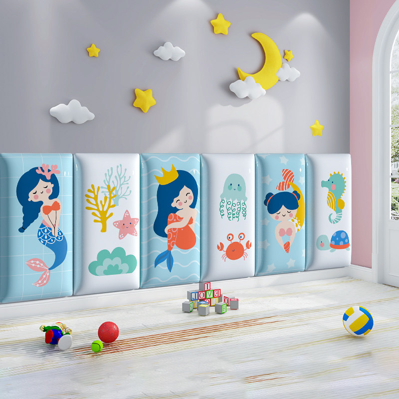 床头软包自粘榻榻米软包墙围3d立体卡通防撞墙贴儿童床头防撞软垫,家居饰品,软装墙贴,淘宝优惠券,粉丝福利购,淘宝优惠卷