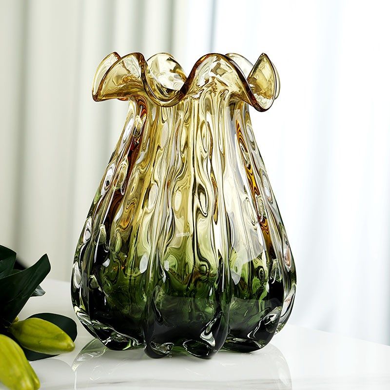 轻奢高档琉璃花瓶摆件高级感时尚钱袋子插花瓶客厅家居装饰工艺品,家居饰品,花瓶,淘宝优惠券,粉丝福利购,淘宝优惠卷