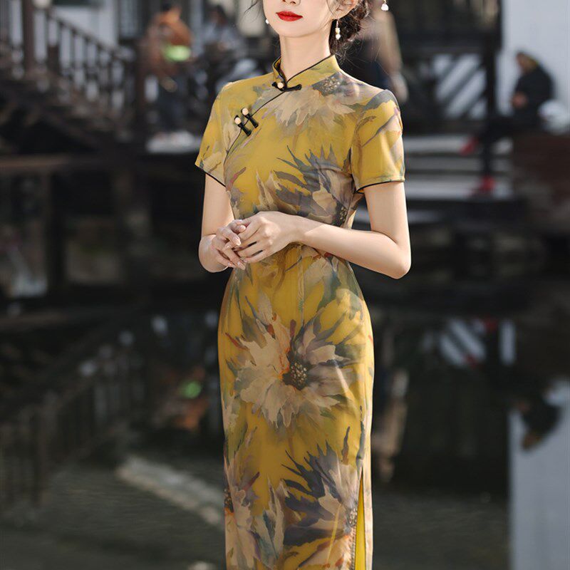复古民国风老上海旗袍2024春夏新款高级感气质高端年轻款少女短袖