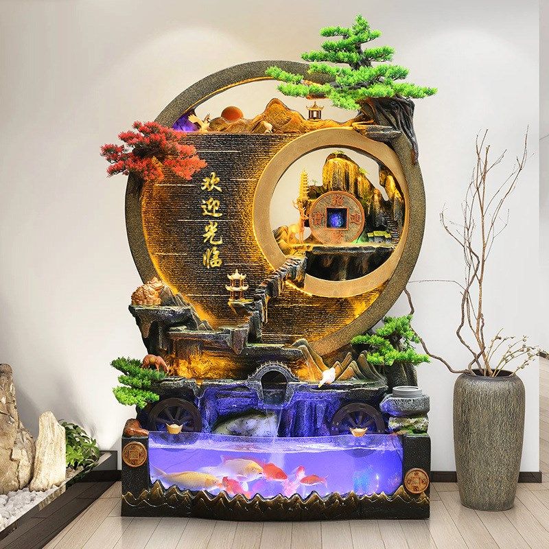 假山流水喷泉水幕墙流水屏风客厅阳台别墅庭院公司开业景观摆件,家居饰品,流水摆件,淘宝优惠券,粉丝福利购,淘宝优惠卷