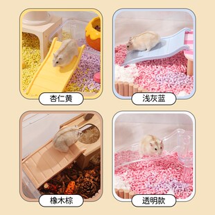 它适仓鼠彩虹爬梯金丝熊多居室平台楼梯透明家具玩具浴室造景用品